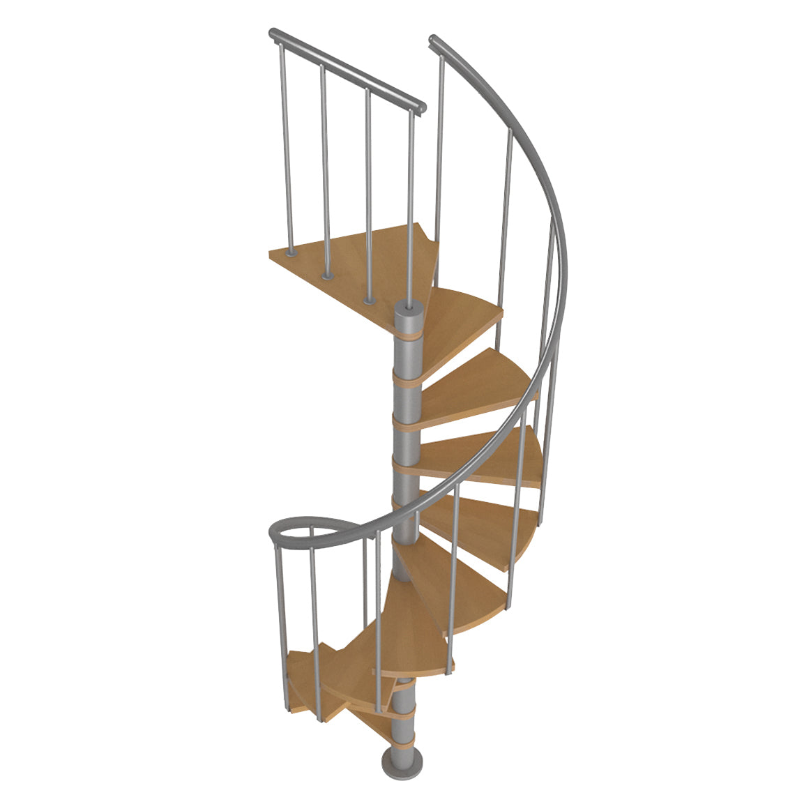 Calgary Grey 47" Diameter Standard Spiral Staircase Kit
