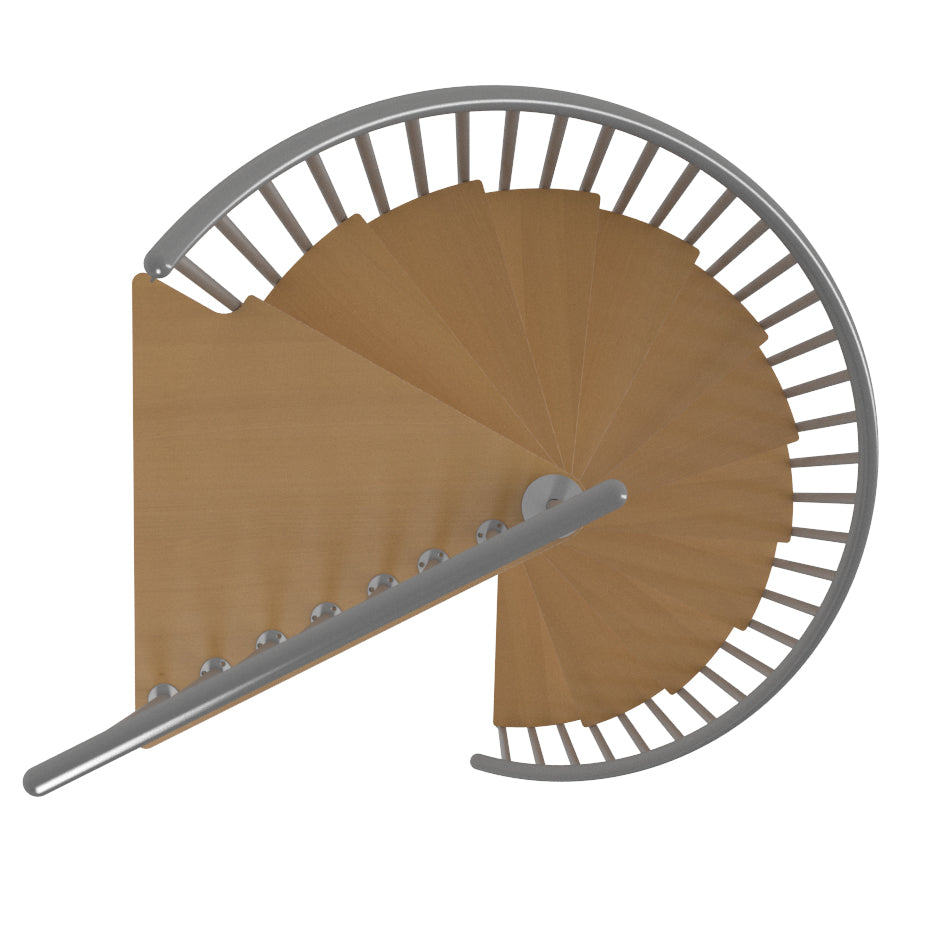 Calgary Grey 55" Diameter Extra Baluster Spiral Staircase Kit