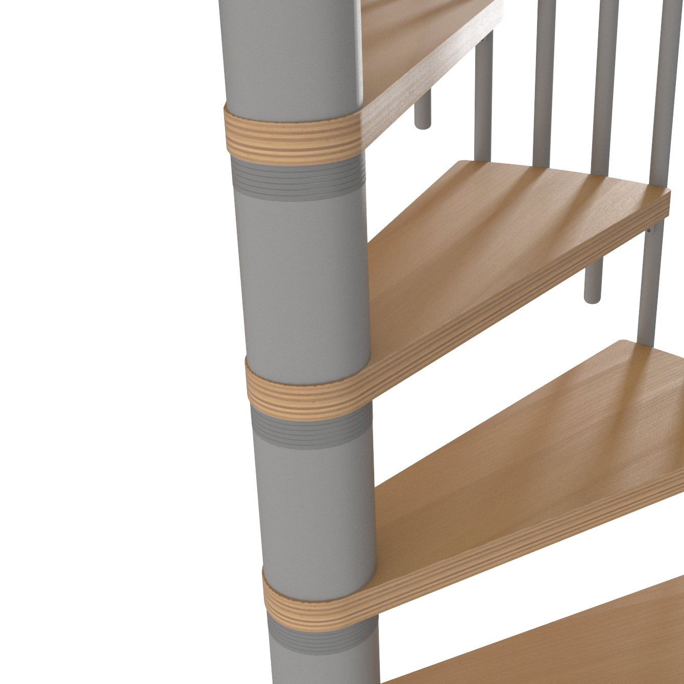 Calgary Grey 55" Diameter Extra Baluster Spiral Staircase Kit