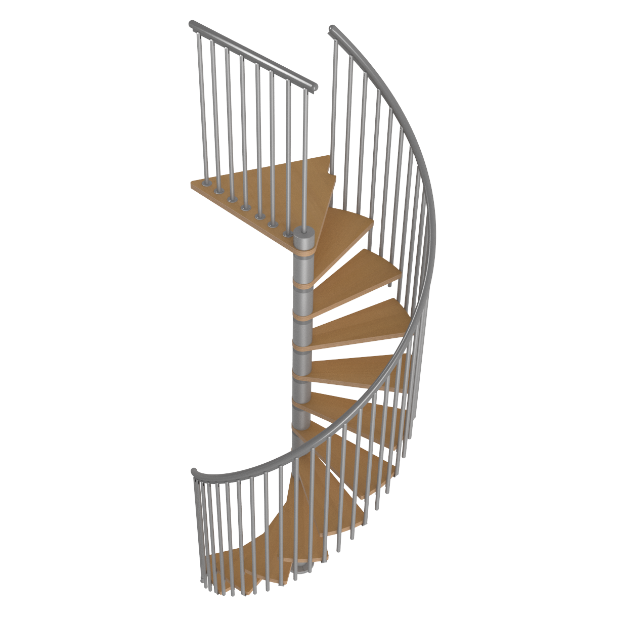 Calgary Grey 55" Diameter Extra Baluster Spiral Staircase Kit