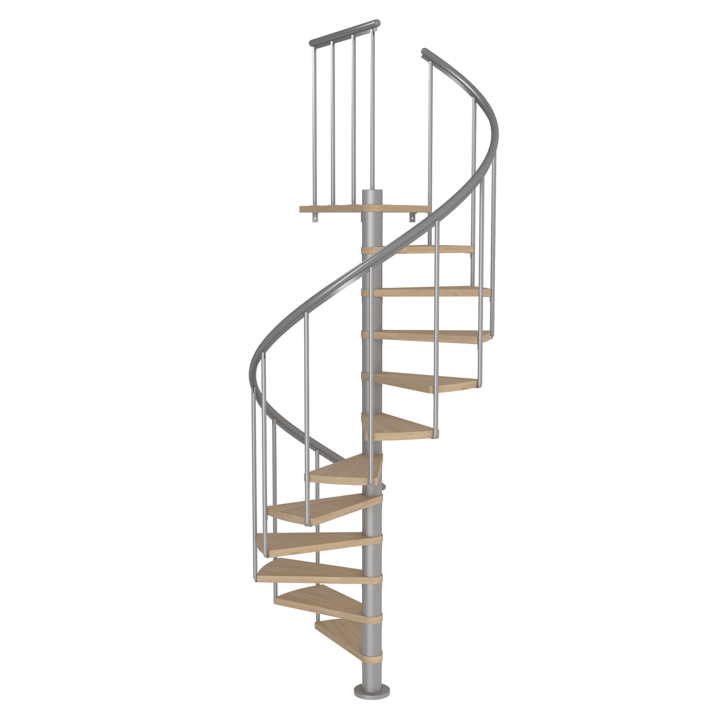 Calgary Grey 55" Diameter Standard Spiral Staircaise Kit