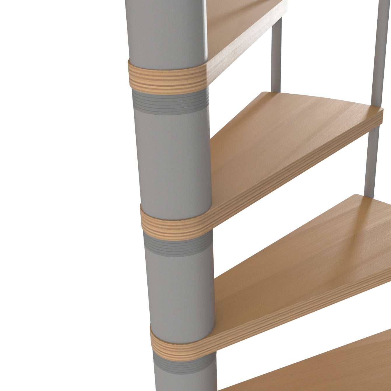Calgary Grey 55" Diameter Standard Spiral Staircaise Kit