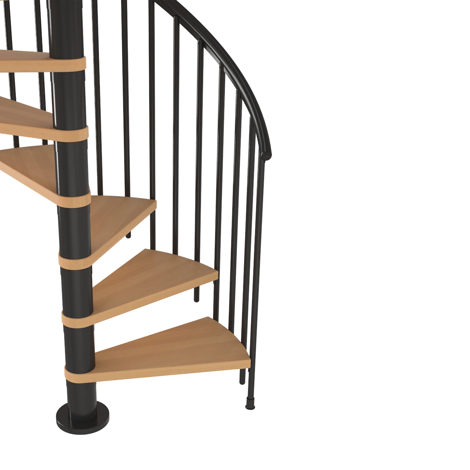 Calgary Black 55" Diameter Extra Baluster Spiral Staircase Kit