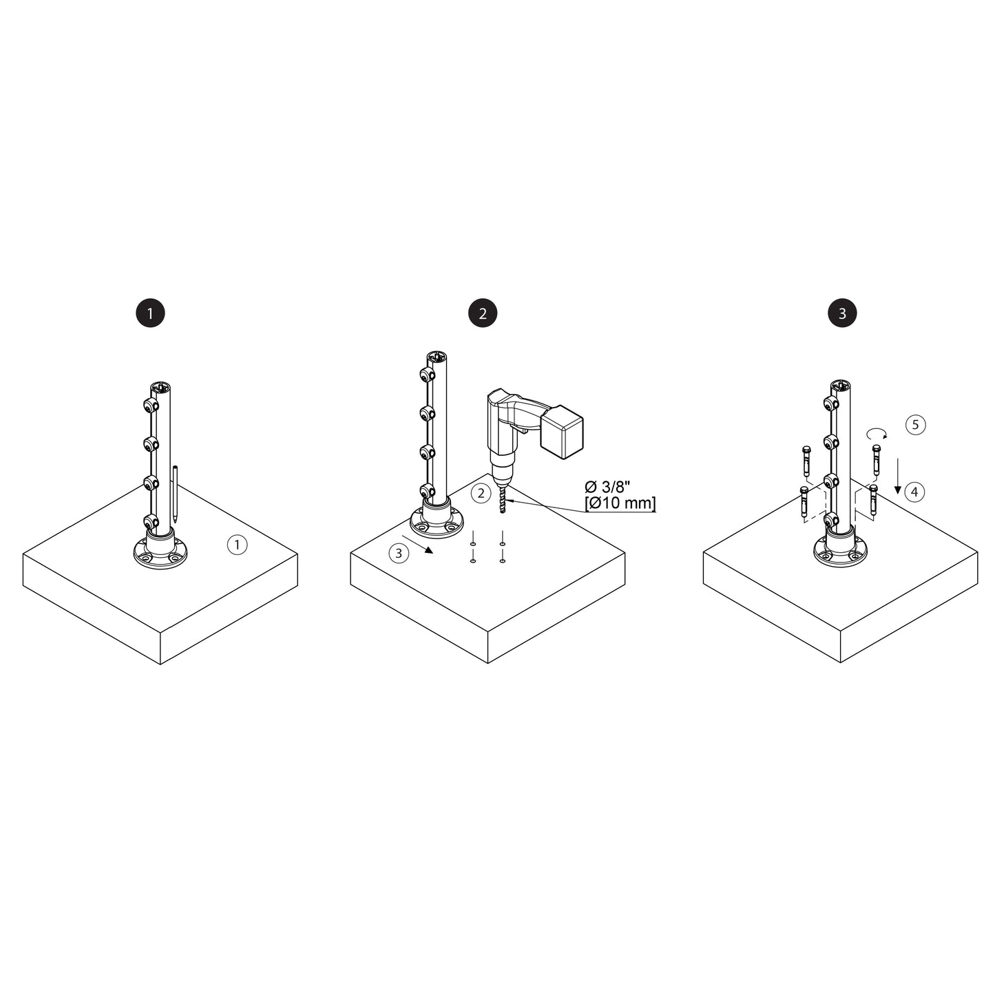 Prova PA23 Heavy Duty Concrete Anchors for Posts