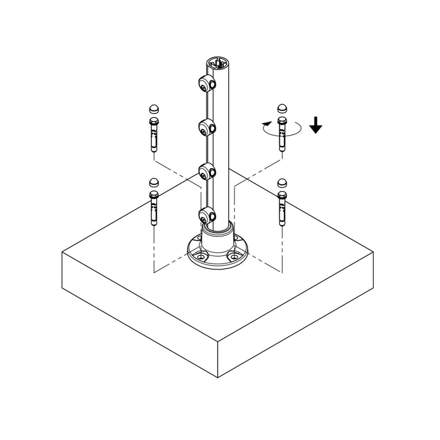 Prova PA23 Heavy Duty Concrete Anchors for Posts