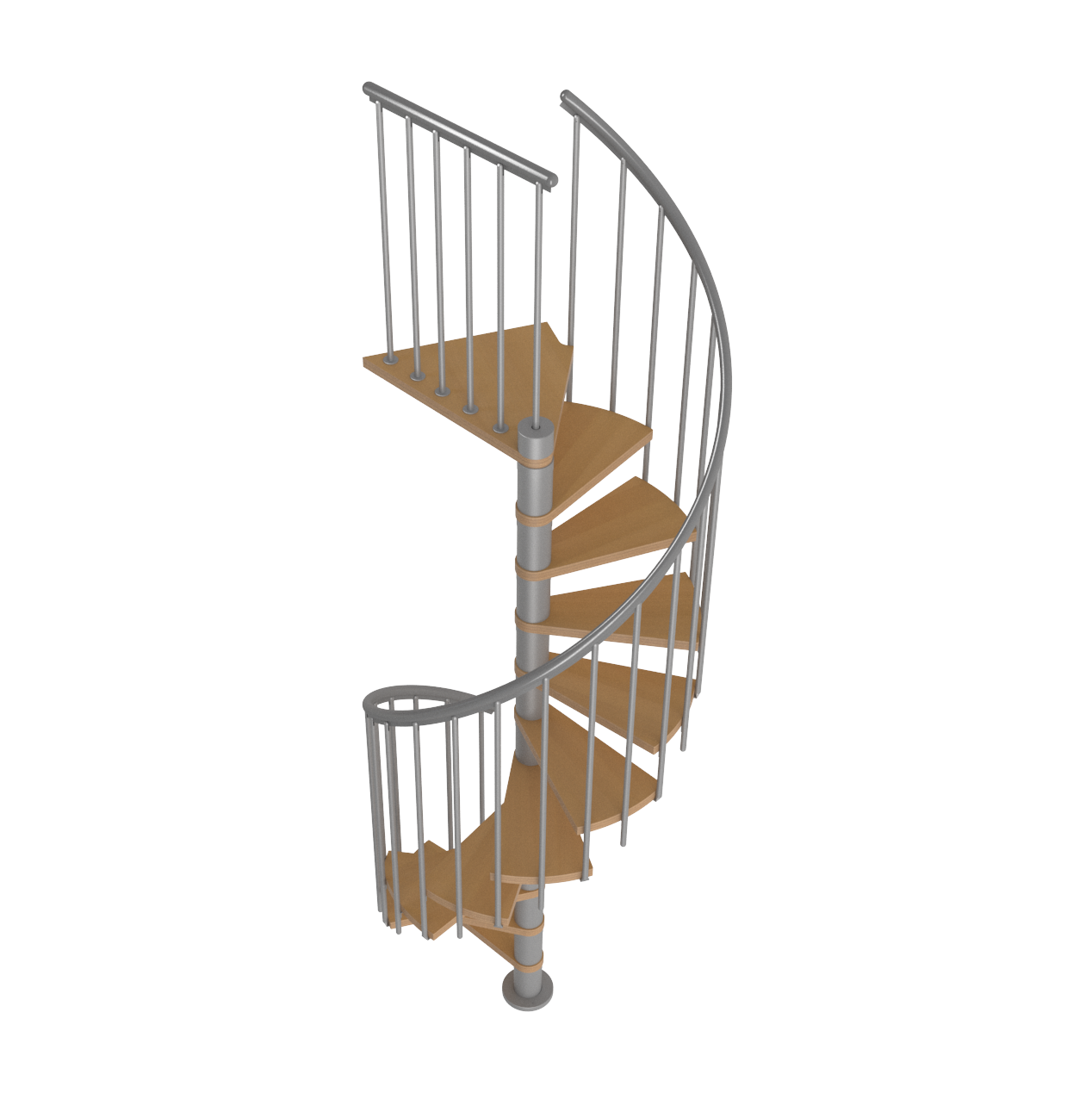 Calgary Grey 47" Diameter Extra Baluster Spiral Staircase Kit