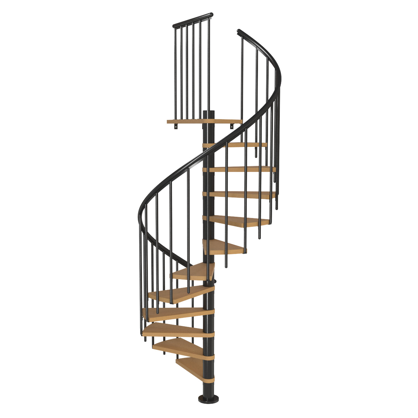 Calgary Black 47" Diameter Extra Baluster Spiral Staircase Kit