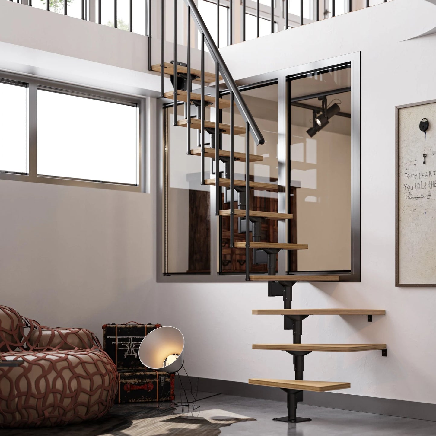 DALLAS Quarter Turn Modular Staircase Kit