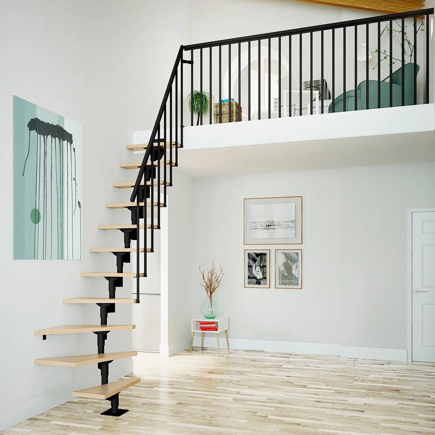 DALLAS Quarter Turn Modular Staircase Kit