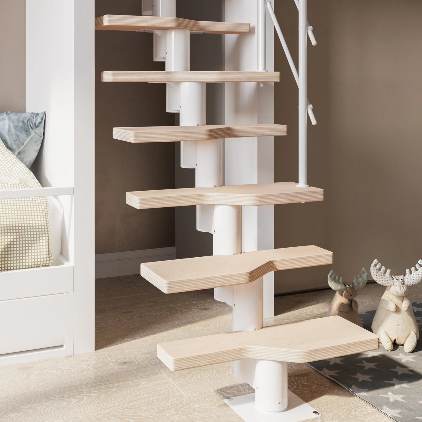 LUGANO Modular Staircase Kit - White