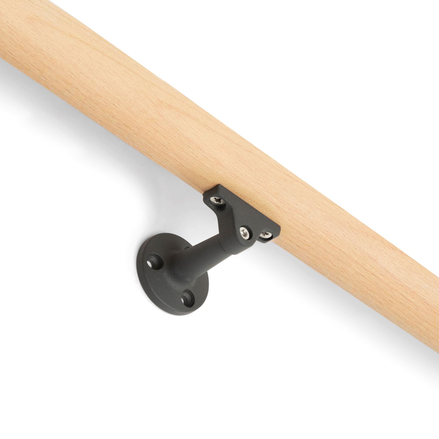 Prova Unfinished Beech Wood 79" Long Handrail Kit with Anthracite Components