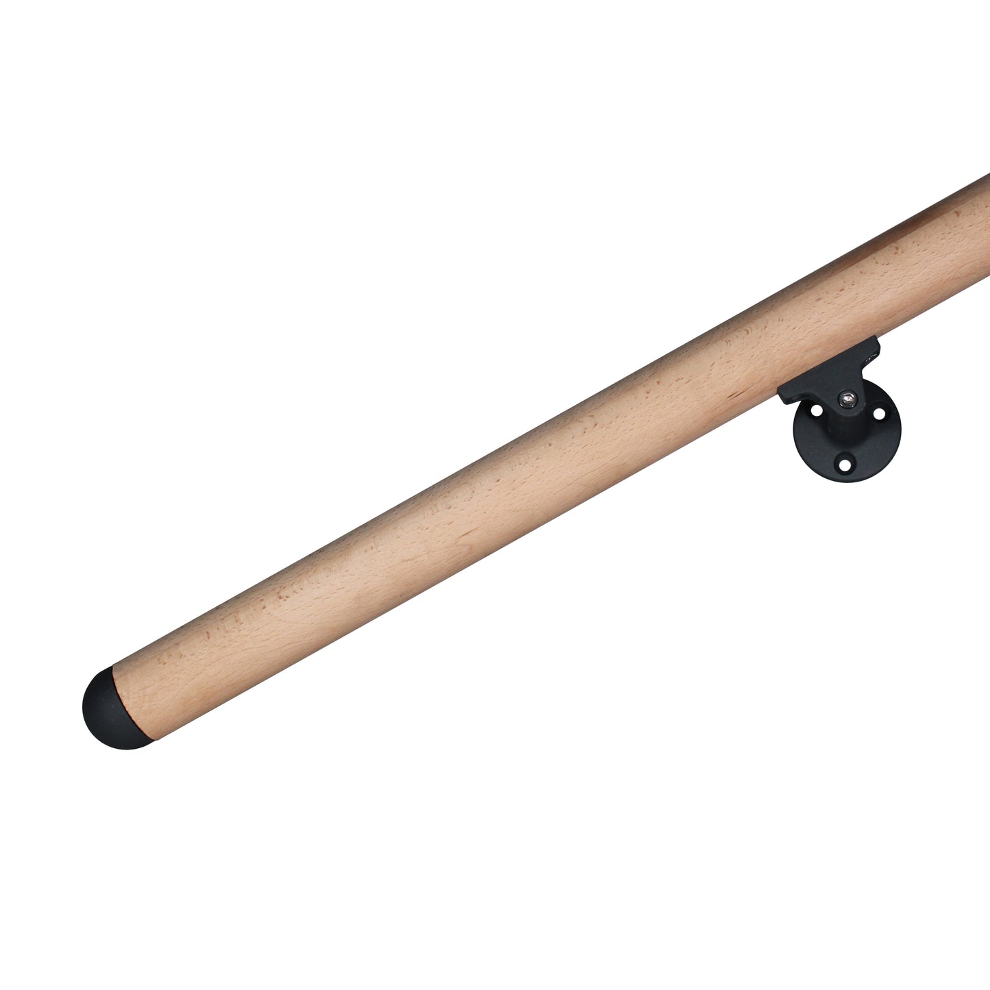 Prova Unfinished Beech Wood 79" Long Handrail Kit with Anthracite Components