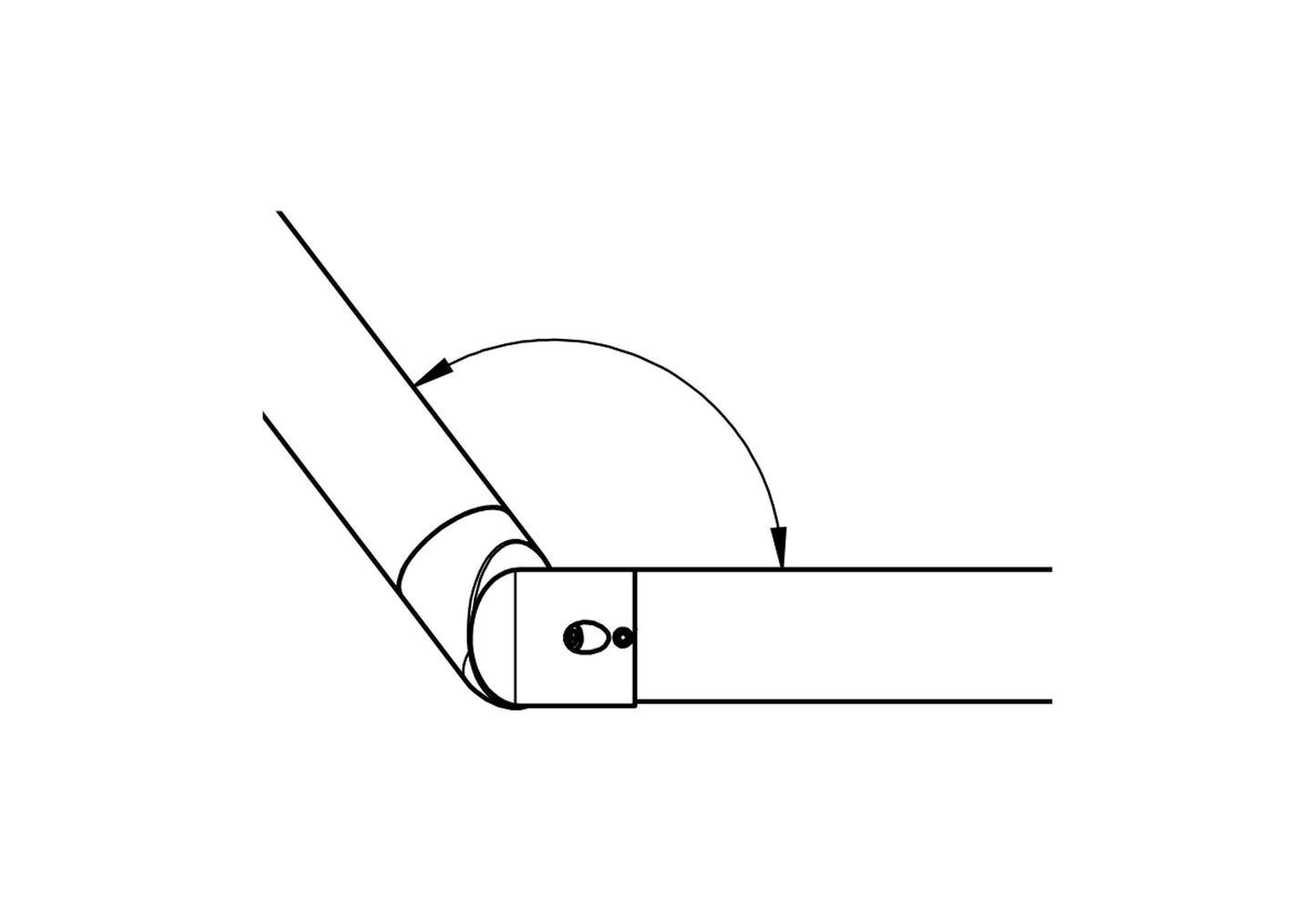 Prova PA6b Anthracite Handrail Elbow